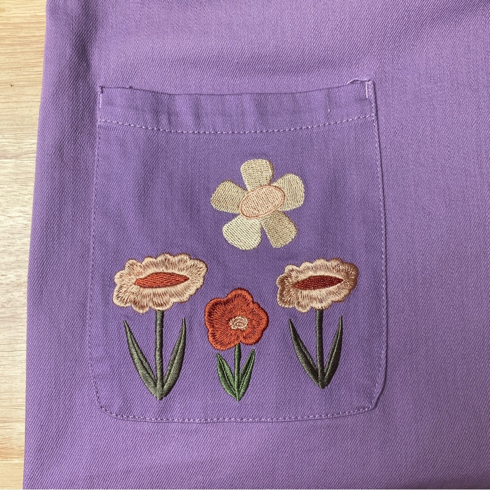 PRINCESS HIGHWAY Enid Lilac Floral Embroidered Overall Pinafore Pinny Dress Sz 8 - Picture 11 of 13